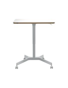 Mesa Leitz Ergo Regulable En Altura Neumatica Tablero 80X60 Cm Con 4 Ruedas Color Blanco 2