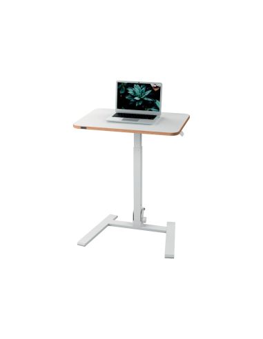 Mesa Leitz Ergo Pequeña Plegable Regulable En Altura Hasta 109 Cm Color Blanco 460X740X650 Mm