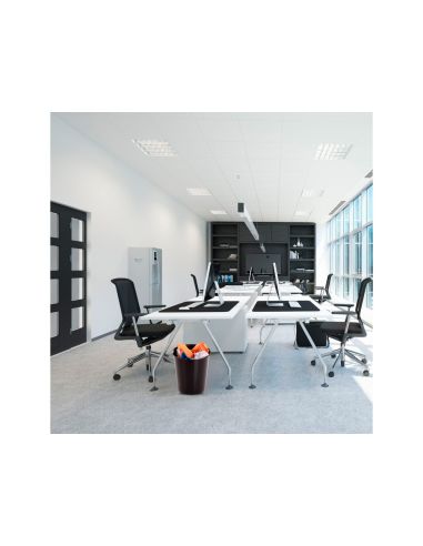 Papelera Plastico Archivo 2000 Color Negro Capacidad 18 Litros Con Opcion Aro Sujetabolsa 290X310 Mm