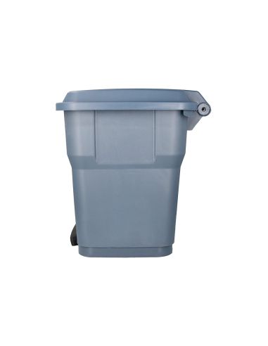 Papelera Contenedor Q-Connect Plastico Con Tapa Y Pedal 30 Litros Gris 395X395X420 Mm
