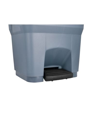 Papelera Contenedor Q-Connect Plastico Con Tapa Y Pedal 30 Litros Gris 395X395X420 Mm