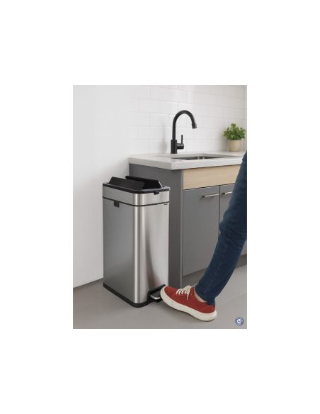 Papelera Metalica Maul Prme Acero Inoxidable 30 Litros