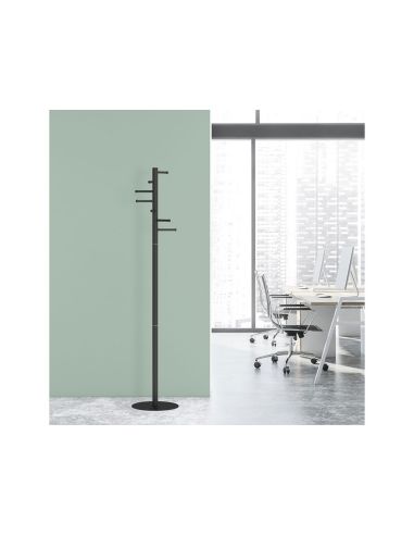 Perchero Maulcaurus 7 Colgadores Color Negro 350X350X1770 Mm