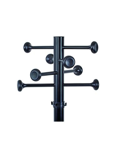 Perchero Metalico Maulgrando 8 Colgadores Y Paraguero Color Negro 390X1750X390 Mm