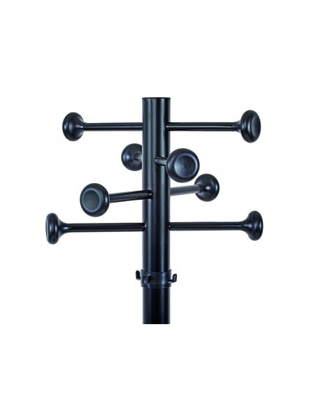 Perchero Metalico Maulgrando 8 Colgadores Y Paraguero Color Negro 390X1750X390 Mm