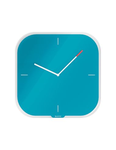 Reloj Leitz Cosy De Pared Silencioso Cristal 30X30 Cm Azul