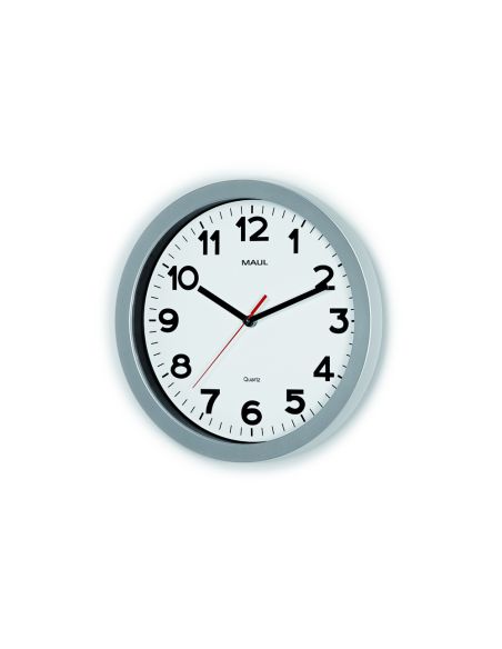 Reloj Maul Step De Pared Redondo 30 Cm Diametro Electrico Color Plata