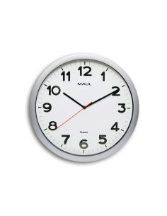 Reloj Maul Step De Pared Redondo 40 Cm Diametro Electrico Color Plata