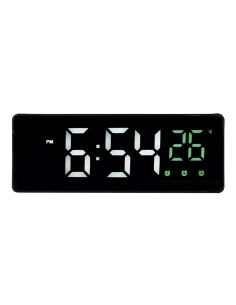 Reloj Q-Connect Sobremesa Digital Con Temperatura 3 Alarmas Control De Voz 160X60X25Mm 2