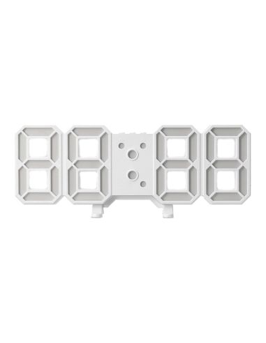 Reloj Q-Connect De Pared Digital Con Temperatura 3 Alarmas Control De Sonido 220X40X87 Mm