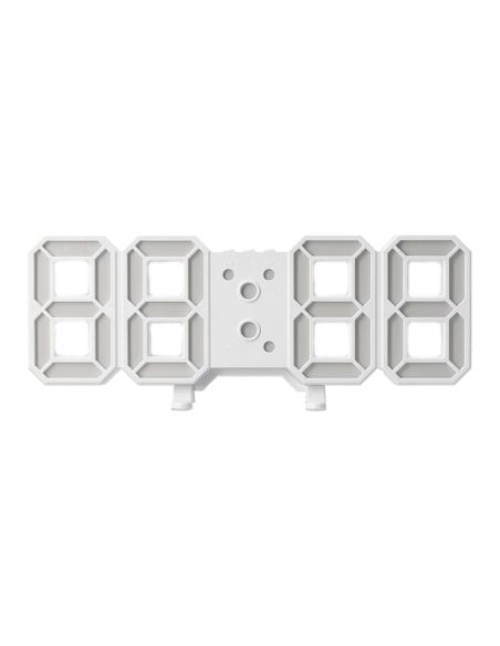 Reloj Q-Connect De Pared Digital Con Temperatura 3 Alarmas Control De Sonido 220X40X87 Mm