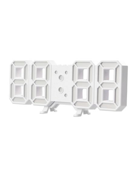 Reloj Q-Connect De Pared Digital Con Temperatura 3 Alarmas Control De Sonido 220X40X87 Mm