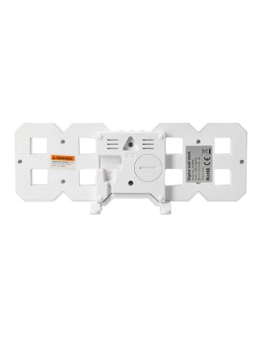 Reloj Q-Connect De Pared Digital Con Temperatura 3 Alarmas Control De Sonido 220X40X87 Mm