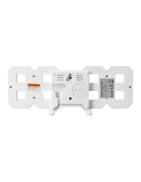 Reloj Q-Connect De Pared Digital Con Temperatura 3 Alarmas Control De Sonido 220X40X87 Mm