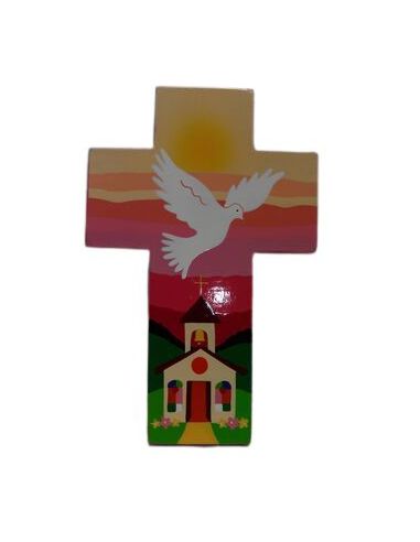Cruz Iglesia Rosa 14X9 818