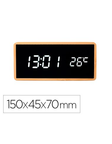 Reloj Q-Connect Sobremesa Digital Con Temperatura 150X45X70Mm