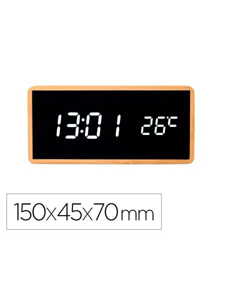 Reloj Q-Connect Sobremesa Digital Con Temperatura 150X45X70Mm