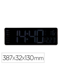 Reloj Q-Connect De Pared Y Sobremesa Digital Con Temperatura Y Mando A Distancia 387X32X130 Mm