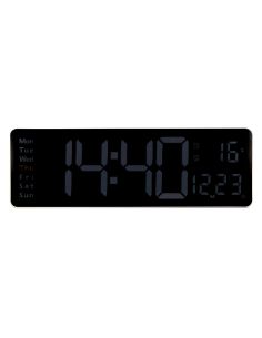Reloj Q-Connect De Pared Y Sobremesa Digital Con Temperatura Y Mando A Distancia 387X32X130 Mm 2