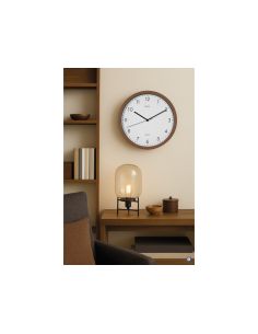 Reloj Maul Grain De Pared Redondo 30 Cm Diametro Cuarzo Marco Madera Oscura 2
