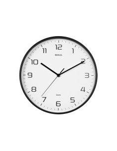 Reloj Maul Drip De Pared Redondo 30 Cm Diametro Cuarzo Marco Negro