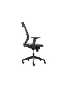 Silla Rocada De Oficina Con Brazos Regulables Respaldo En Malla Y Asiento En Tela Ignifuga Con Apoyo Lumbar 2