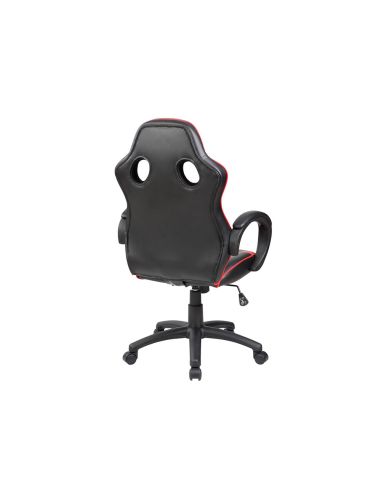 Silla Rocada Gaming Con Brazos Fijos Base Nylon Con Ruedas Basculante Similpiel Negro/Rojo 480X490X1060-1160
