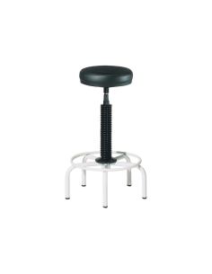 Taburete Rocada Oficina Asiento Tapizado Negro Con 5 Pies 460X460X710 Mm