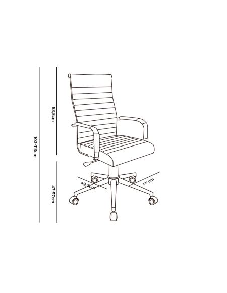 Silla Q-Connect Direccion Bosa Simil Piel Base Metalica Alt Max 1130 Anc 550 Prof 630 Mm Ruedas Premium Color Negro