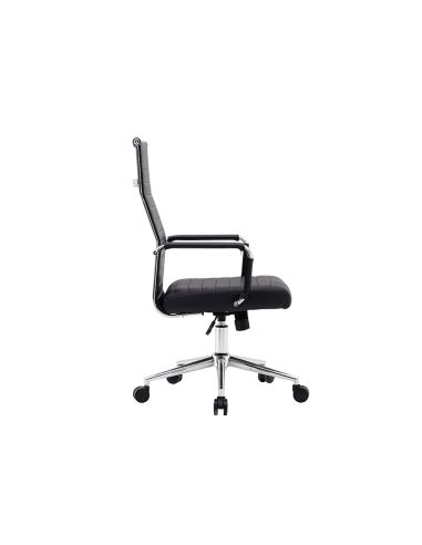 Silla Q-Connect Direccion Bosa Simil Piel Base Metalica Alt Max 1130 Anc 550 Prof 630 Mm Ruedas Premium Color Negro