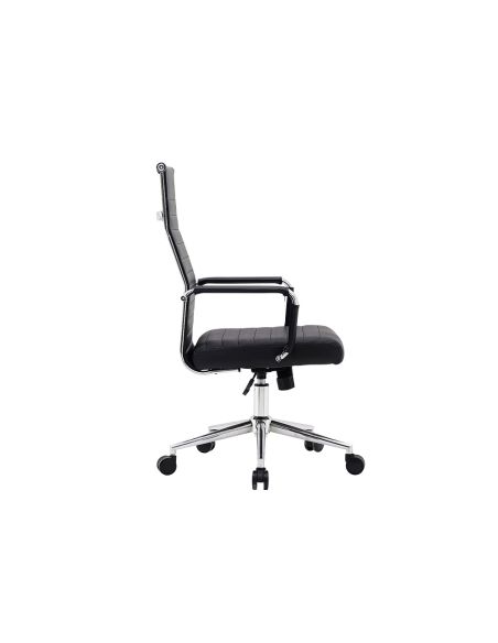 Silla Q-Connect Direccion Bosa Simil Piel Base Metalica Alt Max 1130 Anc 550 Prof 630 Mm Ruedas Premium Color Negro