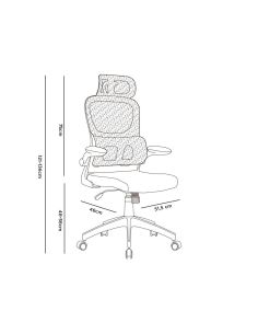 Silla Q-Connect Direccion Sorrento Malla Base Metalica Alt Max 1320 Anc 650 Prof 600 Mm Ruedas Premium Negro 2