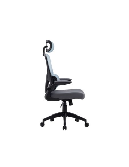Silla Q-Connect Direccion Sorrento Malla Base Metalica Alt Max 1320 Anc 650 Prof 600 Mm Ruedas Premium Azul Gris