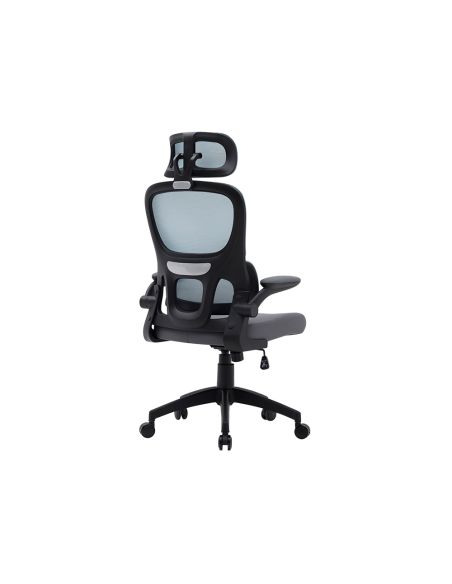 Silla Q-Connect Direccion Sorrento Malla Base Metalica Alt Max 1320 Anc 650 Prof 600 Mm Ruedas Premium Azul Gris