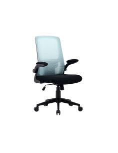 Silla Q-Connect Oficina Alba Malla Base Metalica Alt Max 1110 Anc 610 Prof 580 Ruedas Premium Color Negro Azul