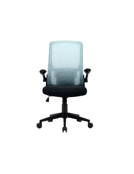 Silla Q-Connect Oficina Alba Malla Base Metalica Alt Max 1110 Anc 610 Prof 580 Ruedas Premium Color Negro Azul