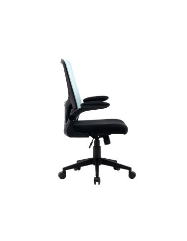 Silla Q-Connect Oficina Alba Malla Base Metalica Alt Max 1110 Anc 610 Prof 580 Ruedas Premium Color Negro Azul