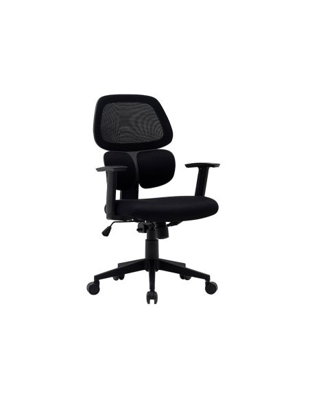 Silla Q-Connect Oficina Ancona Malla Base Metalica Alt Max 1110 Anc 660 Prof 590 Ruedas Premium Color Negro