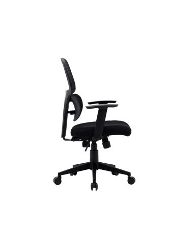 Silla Q-Connect Oficina Ancona Malla Base Metalica Alt Max 1110 Anc 660 Prof 590 Ruedas Premium Color Negro