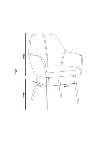 Silla Q-Connect Confidente Siemione Base Metalica Alt Max 820 Anc 570 Prof 580 Color Gris Claro