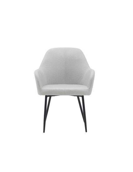Silla Q-Connect Confidente Siemione Base Metalica Alt Max 820 Anc 570 Prof 580 Color Gris Claro