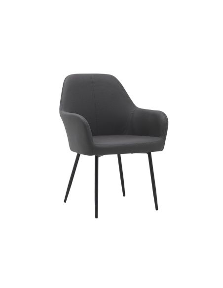 Silla Q-Connect Confidente Siemione Base Metalica Alt Max 820 Anc 570 Prof 580 Color Gris Oscuro