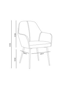 Silla Q-Connect Confidente Siemione Base Metalica Alt Max 820 Anc 570 Prof 580 Color Gris Oscuro 2