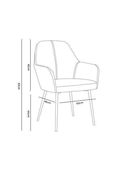 Silla Q-Connect Confidente Siemione Base Metalica Alt Max 820 Anc 570 Prof 580 Color Gris Oscuro