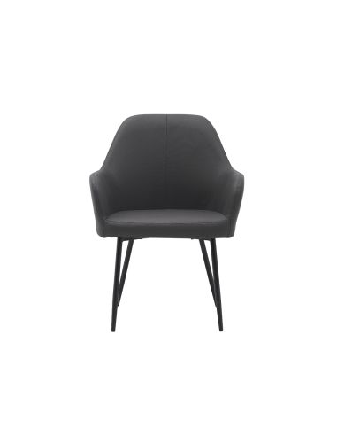 Silla Q-Connect Confidente Siemione Base Metalica Alt Max 820 Anc 570 Prof 580 Color Gris Oscuro