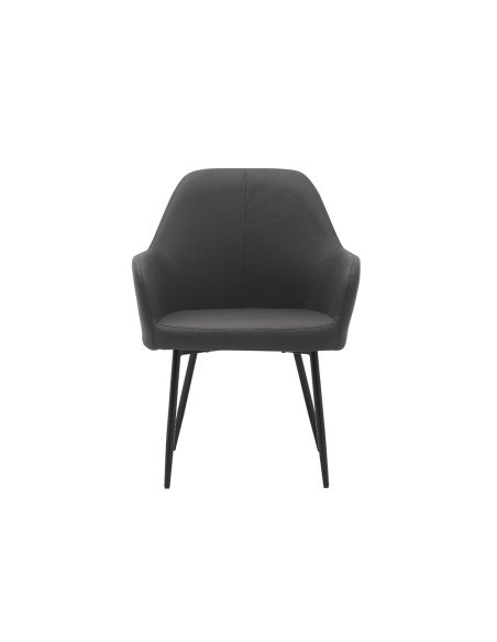 Silla Q-Connect Confidente Siemione Base Metalica Alt Max 820 Anc 570 Prof 580 Color Gris Oscuro