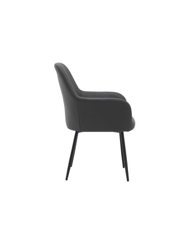 Silla Q-Connect Confidente Siemione Base Metalica Alt Max 820 Anc 570 Prof 580 Color Gris Oscuro