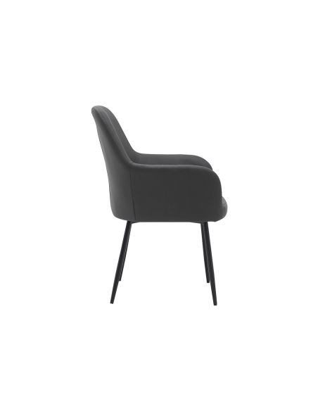 Silla Q-Connect Confidente Siemione Base Metalica Alt Max 820 Anc 570 Prof 580 Color Gris Oscuro