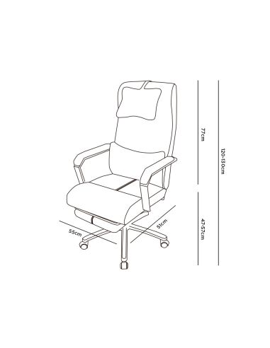Silla Q-Connect Direccion Ravenna Simil Piel Base Metalica Alt Max 1300 Anc 670 Prof 730 Mm Ruedas Premium