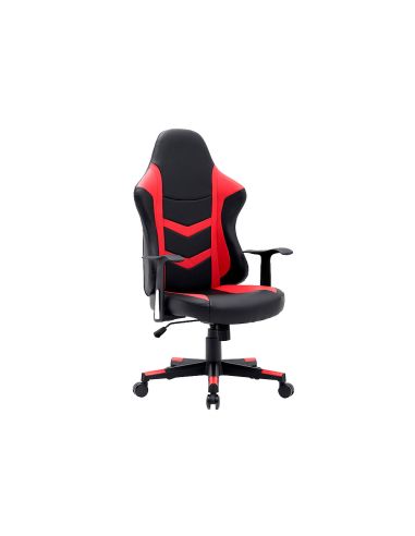 Silla Q-Connect Gaming Orvieto Simil Piel Base Nylon Alt Max 1200 Anc 650 Prof 650 Mm Ruedas Premium Negro Rojo